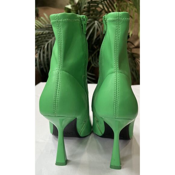 BAR III Womens Green Stretch Comfort Olevia Pointed Toe Flare Zip-Up Booties 8.5 - Picture 4 of 6